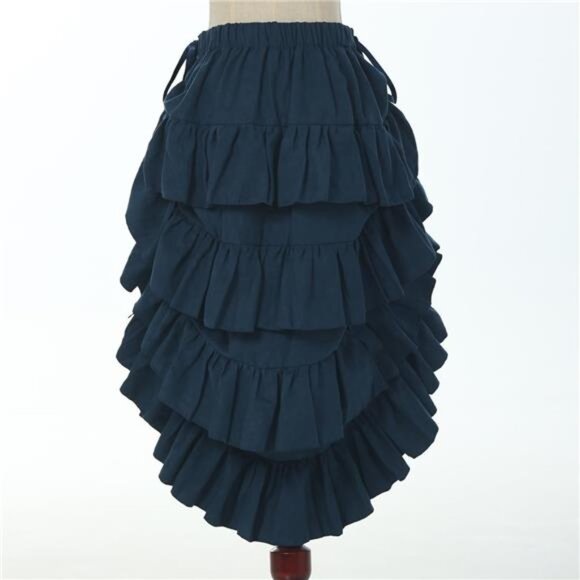 Women's Victorian Steampunk Skirt Costume Blue2 - Picture 4 of 4